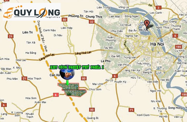 Vị trí thuận tiện cho các hoạt động vận chuyển hàng hóa khu công nghiệp Phú Mỹ Hà Nội.